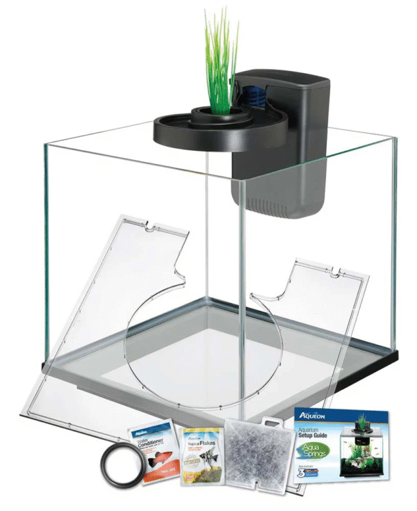 Aqueon Aqua Springs Kit de Acuario 8.8 gal – Estilo Moderno con Luz LED y Filtración Silenciosa