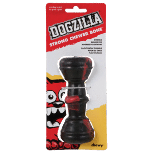 Dogzilla Strong Chewer Bone - Juguete de Goma para Perros Grandes