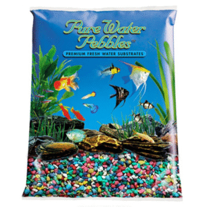 Pure Water Pebbles Grava para Acuario – Arcoíris 5 lb (Grano 3.1–6.3 mm)