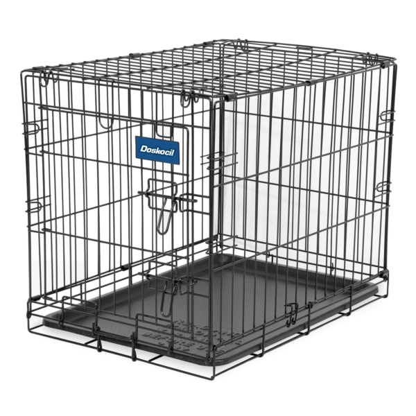 d51e4827-d0fb-4972-98de-3cb8dc681eb3 Petmate Doskocil Caja Metálica de 2 Puertas 24″ – Crate para Perros con Bandeja Impermeable