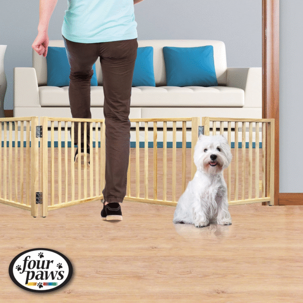 Four Paws® Puerta Plegable de Madera de 5 Paneles