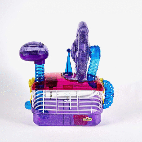 Kaytee CritterTrail Dazzle Turn-About – Hábitat Iluminado para Roedores Pequeños