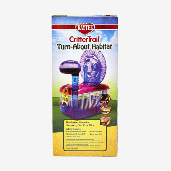 Kaytee CritterTrail Dazzle Turn-About – Hábitat Iluminado para Roedores Pequeños