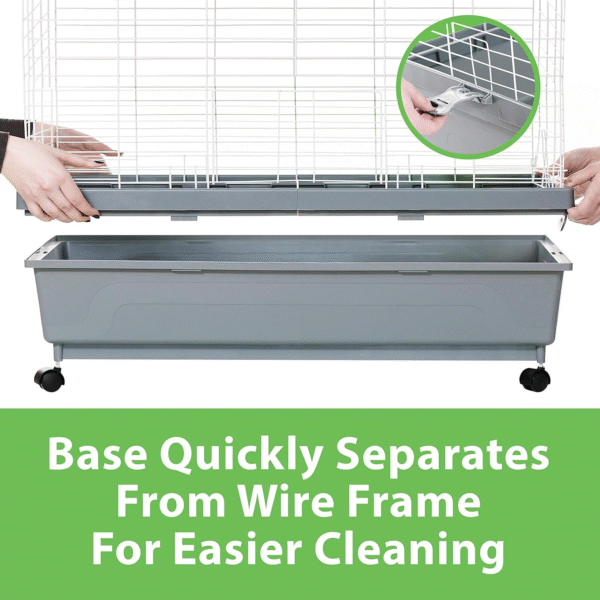 Kaytee Hábitat de Piso Sólido con Ruedas para Hurones