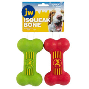 JW ISqueak Huesos con Sonido – Pack x2 (Mediano)