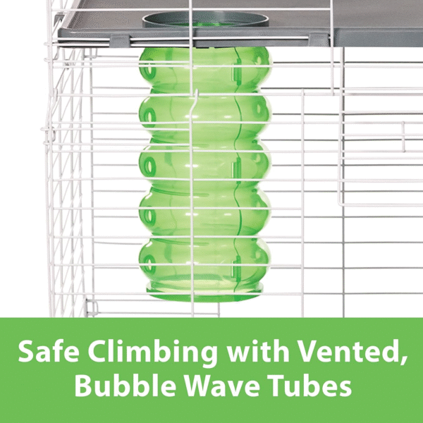 Kaytee Hábitat de Piso Sólido con Ruedas para Hurones