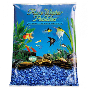 Pure Water Pebbles Grava para Acuario – Azul Marino 5 lb (Grano 3.1–6.3 mm)