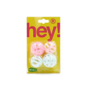 HEY! Juguete Pelotas para Gatos – Entretenimiento con Cascabel, 11 y 15 cm