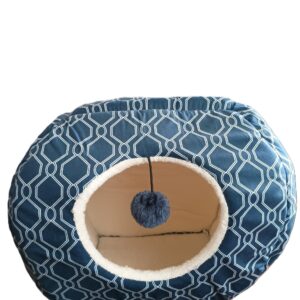Cozy Pet Cama 2 en 1 Azul para Gatos – Cueva y Cama Reversible