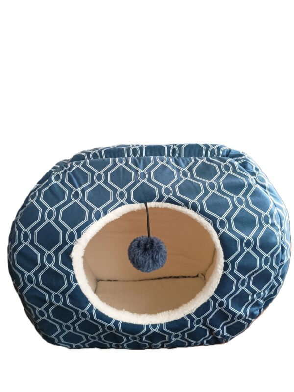 IMG-20251029-WA0074 Cozy Pet Cama 2 en 1 Azul para Gatos – Cueva y Cama Reversible